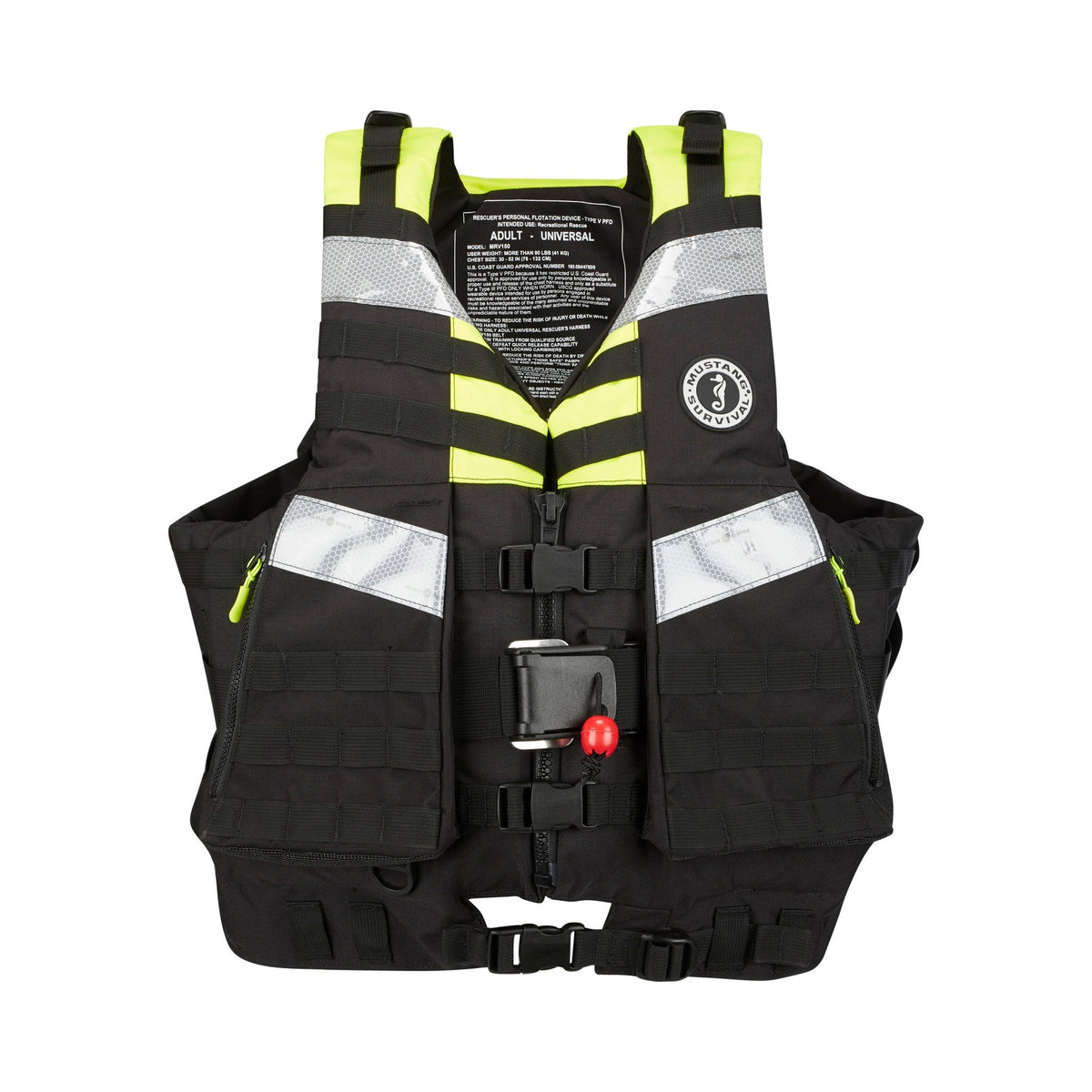 黒鯛工房・アスリートライフジャケット AIR SAVER VEST ASV-1 Mustang Survival MRV150 Swiftwater Rescue Vest Black/High-Viz