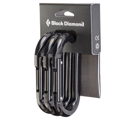 Black Diamond Oval Carabiner 3 Pack