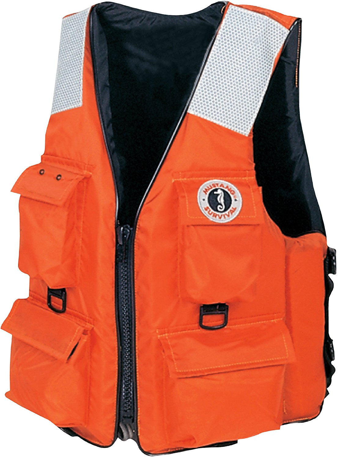 MV3128 T2 Mustang Classic Industrial Vest w/ 4 Pockets SOLAS Tape