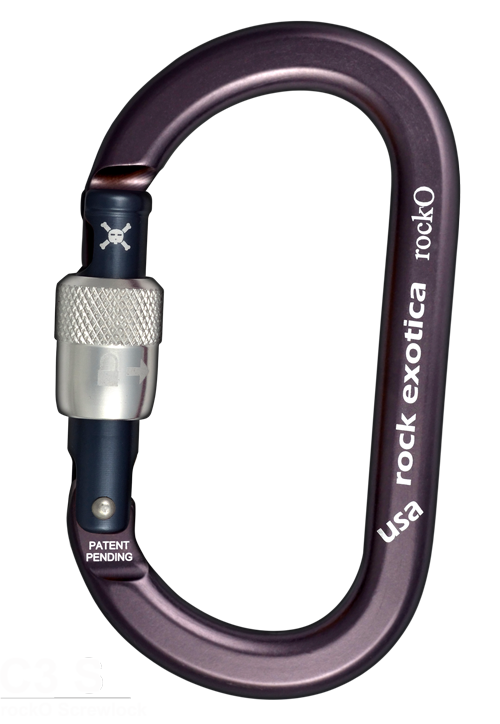 Rock Exotica RockO Screw-Lock Carabiner - RescueGear.com
 - 1